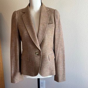 Talbots brown multi color blazer
